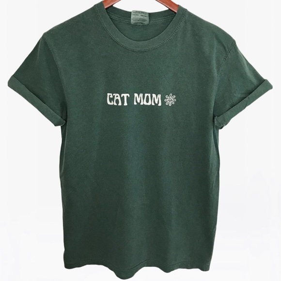 CAT MOM Unisex Adult 100% Cotton Crewneck T-Shirts - Various - Picture 9 of 10